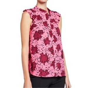 Kate Spade Bubble Dot Sleeveless Pink Blouse Tank Top XL